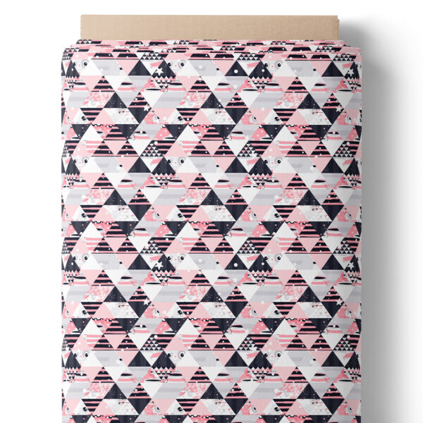 Triangles graphiques roses et noirs