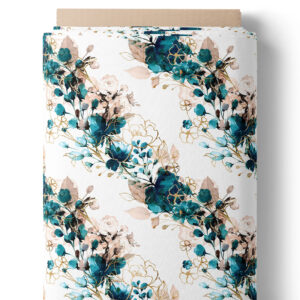 Bouquet aquarelle - Turquoise