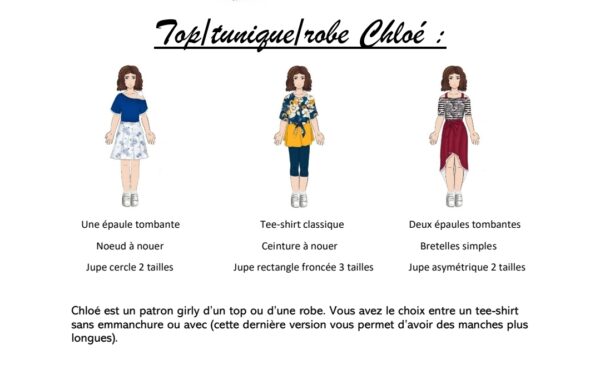 Chloé - Top/tunique/robe - 34 aux 54 - Patron PDF – Image 3