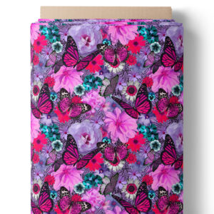 Fleurs et papillons éclatants