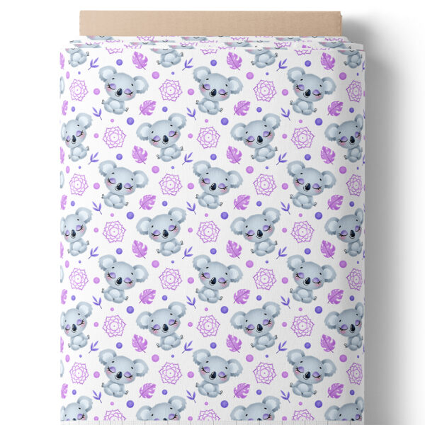 Petits koalas et feuilles violettes