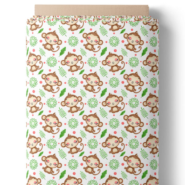 Petits singes et feuillages tropicaux