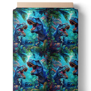 Dinosaures bleus dans la jungle (en stock)
