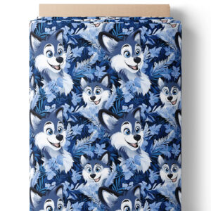Husky joyeux bleu