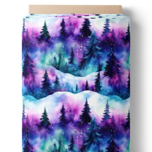 Forêt nuit boréale (en stock)