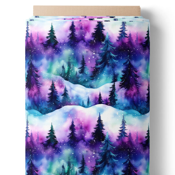 Forêt nuit boréale (en stock)