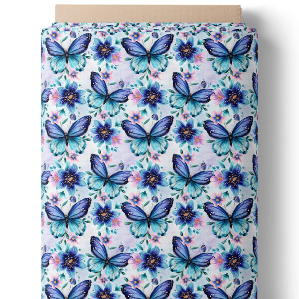Papillons bleus floraux – Image 2