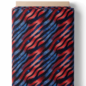 Vagues galactiques rouges et bleues