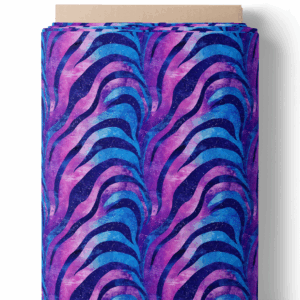 Rayures cosmos violet et bleu