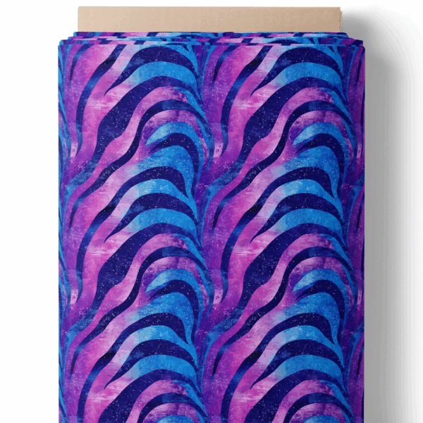 Rayures cosmos violet et bleu