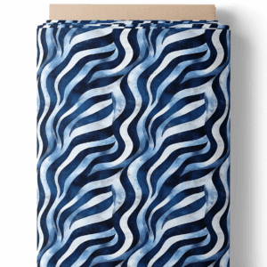 Rayures fluides bleu nuit