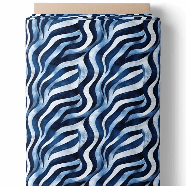 Rayures fluides bleu nuit