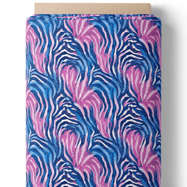 Zébrures galaxie rose et bleu