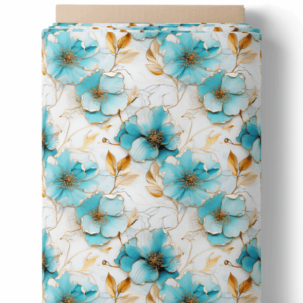 Éclat floral turquoise