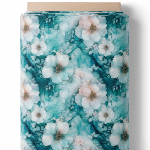 Douce vague florale turquoise