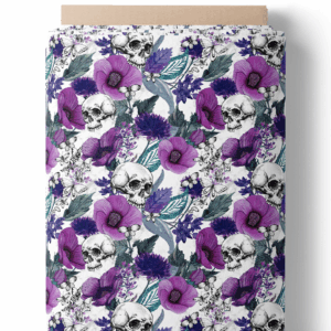 Crâne floral violet