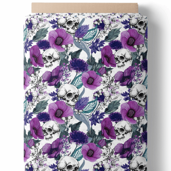 Crâne floral violet