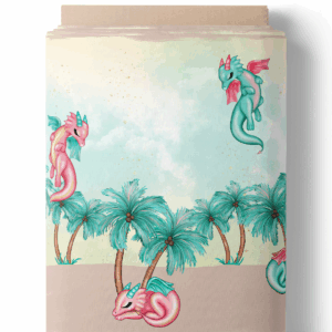 Dragons tropicaux rêveurs - Bordure répétitif