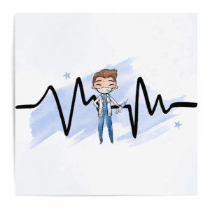 Médicale - Garçon bleu châtain - Panneau central