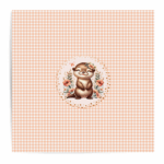 Ma petite loutre fleuris - Vichy - Panneau central