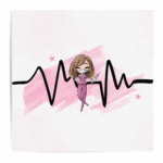 Médicale - Fille rose cheveux lâchés - Panneau central