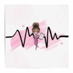 Médicale - Fille rose chignon - Panneau central