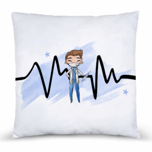 Médicale - Garçon bleu châtain - Panneau remplis/coussin