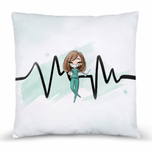 Médicale - Fille vert cheveux lâchés - Panneau remplis/coussin