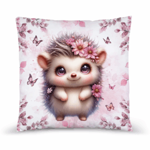 Pink woodland - Panneau remplis/coussin - Hérisson