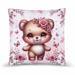 Pink woodland - Panneau remplis/coussin - Ours