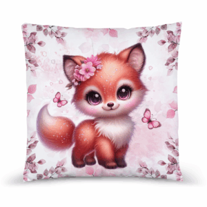 Pink woodland - Panneau remplis/coussin - Renarde