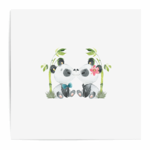Mon petit panda - Panneau central - Kiss