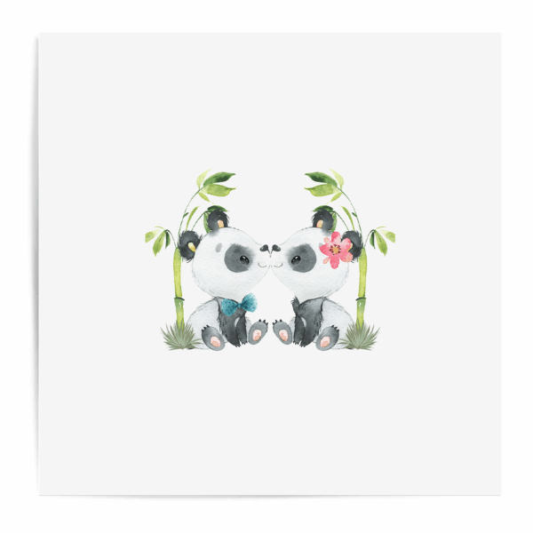 Mon petit panda - Panneau central - Kiss