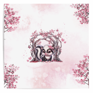 Pink woodland - Panneau central - Mouflette