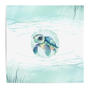 Sea turtle - Panneau central océan