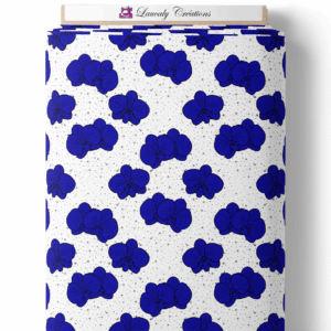 Orchid pop - Blanc et bleu foncé