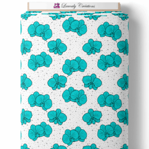 Orchid pop - Blanc et turquoise