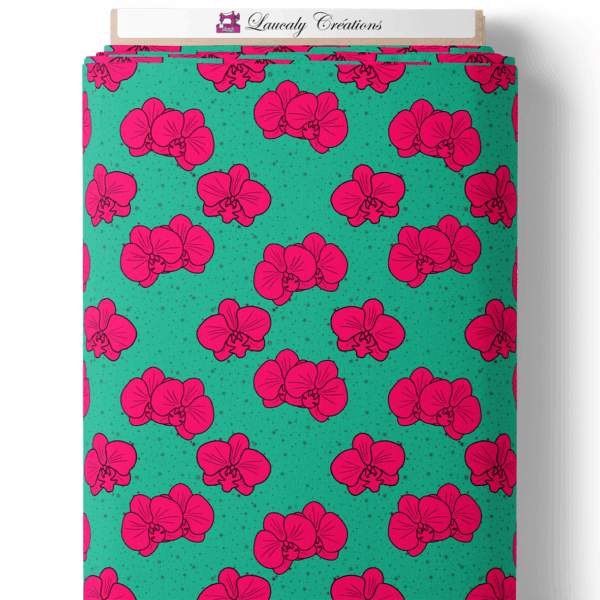 Orchid pop - Vert et fuchsia