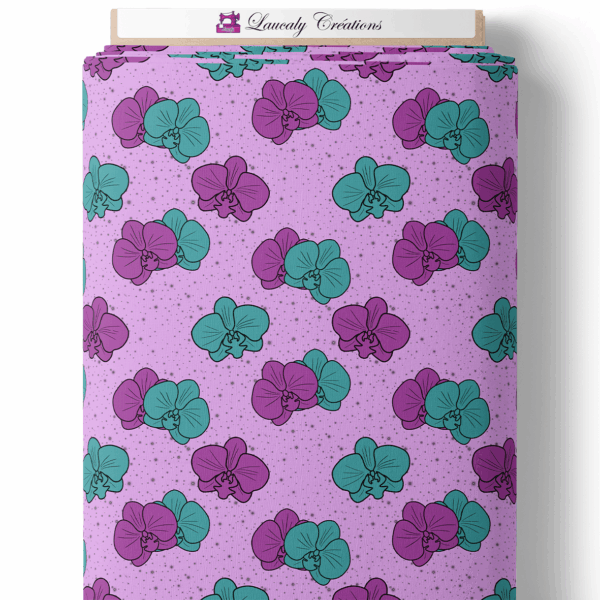 Orchid pop - Violet et vert d'eau