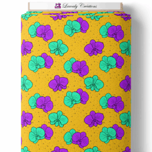 Orchid pop - Jaune, violet et turquoise