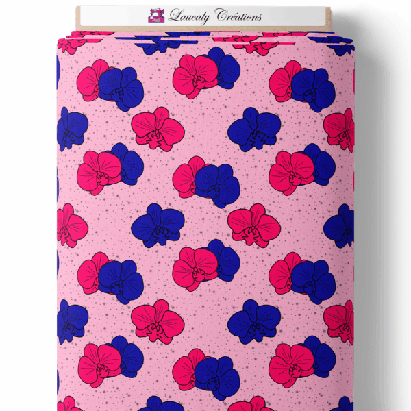 Orchid pop - Rose, fuchsia et bleu foncé