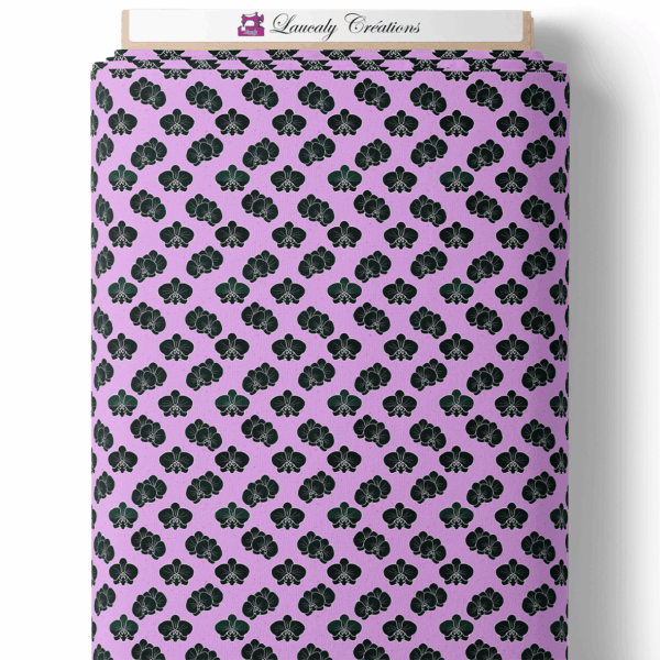 Fleurs d'encre - Violet et noir