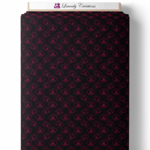 Fleurs d'encre - Noir et fuchsia
