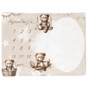 Sweet bear - Panneau étape/mois 75x100