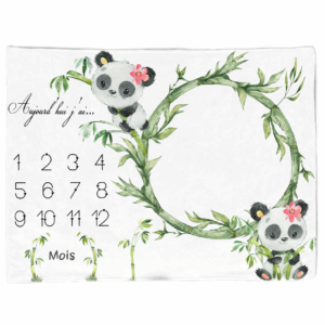 Mon petit panda - Panneau étape/mois 75x100 Girl