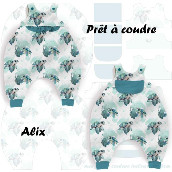 Sea turtle - Prêt à coudre Alix