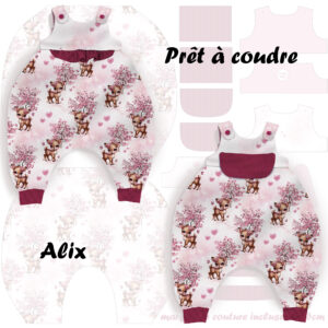 Pink woodland - Prêt à coudre Alix - Biche