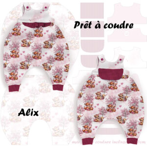 Pink woodland - Prêt à coudre Alix - Câlin