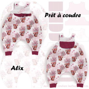 Pink woodland - Prêt à coudre Alix - Écureuil