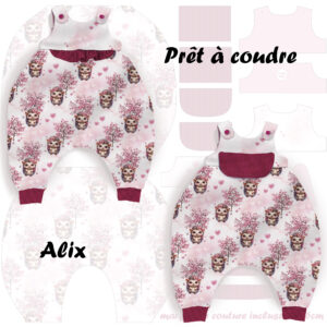 Pink woodland - Prêt à coudre Alix - Hérisson